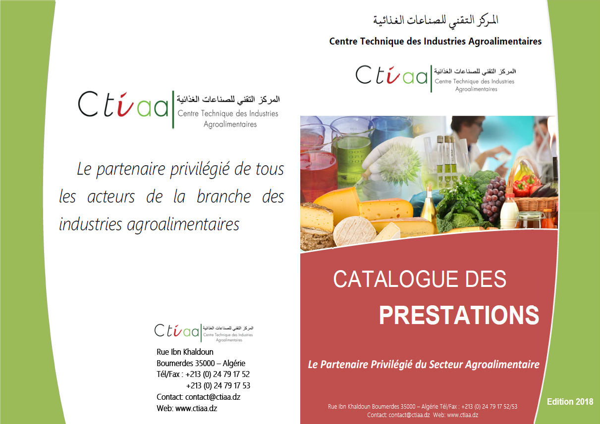 Catalogue des préstations